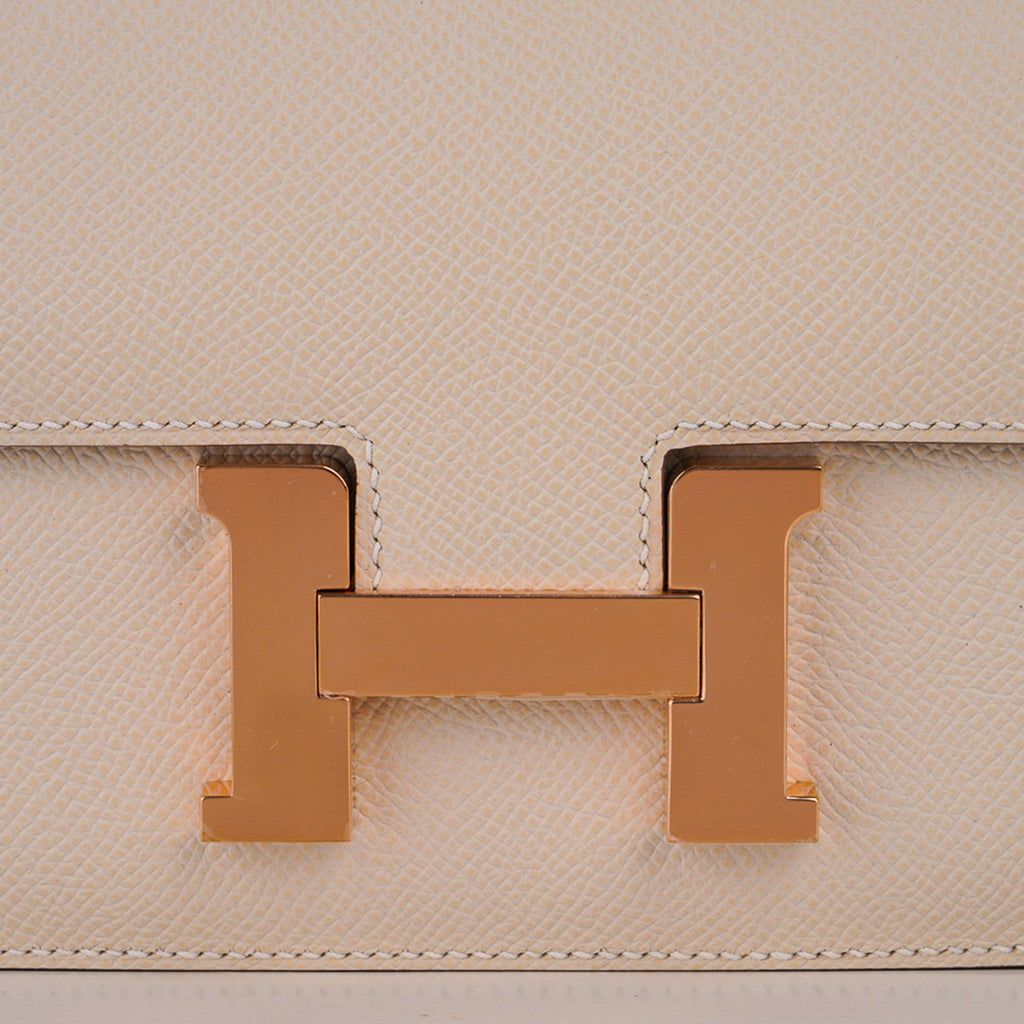 Constance HSS 18 Bag Craie / Gris Perle Rose Gold Hardware