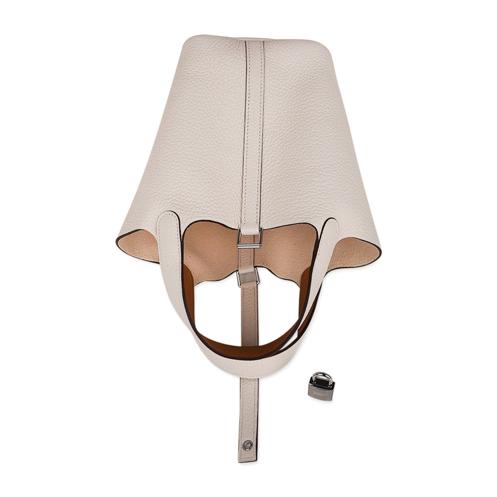 Picotin Lock Eclat 18 Bag Nata / Sesame Tote Clemence Palladium