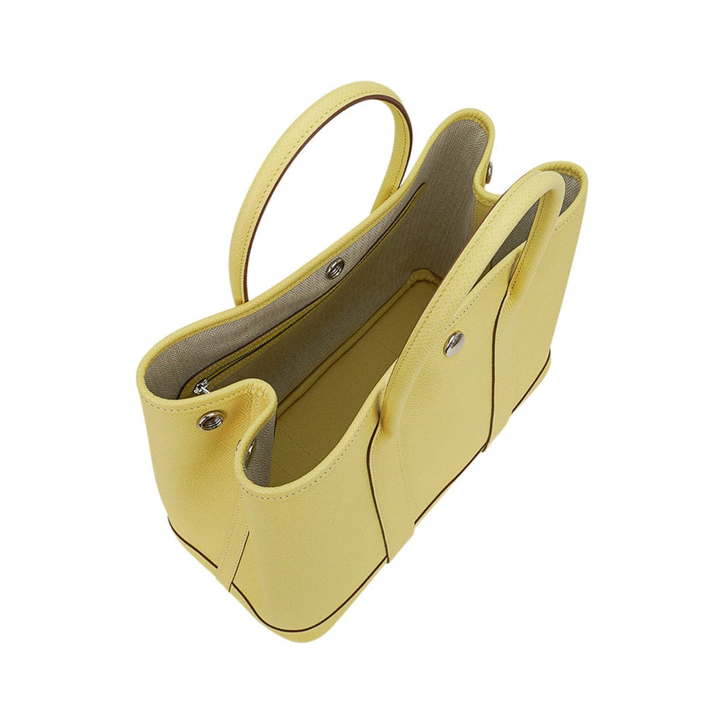 Garden Party 30 Bag Jaune Poussin Epsom Leather with Palladium Hardware