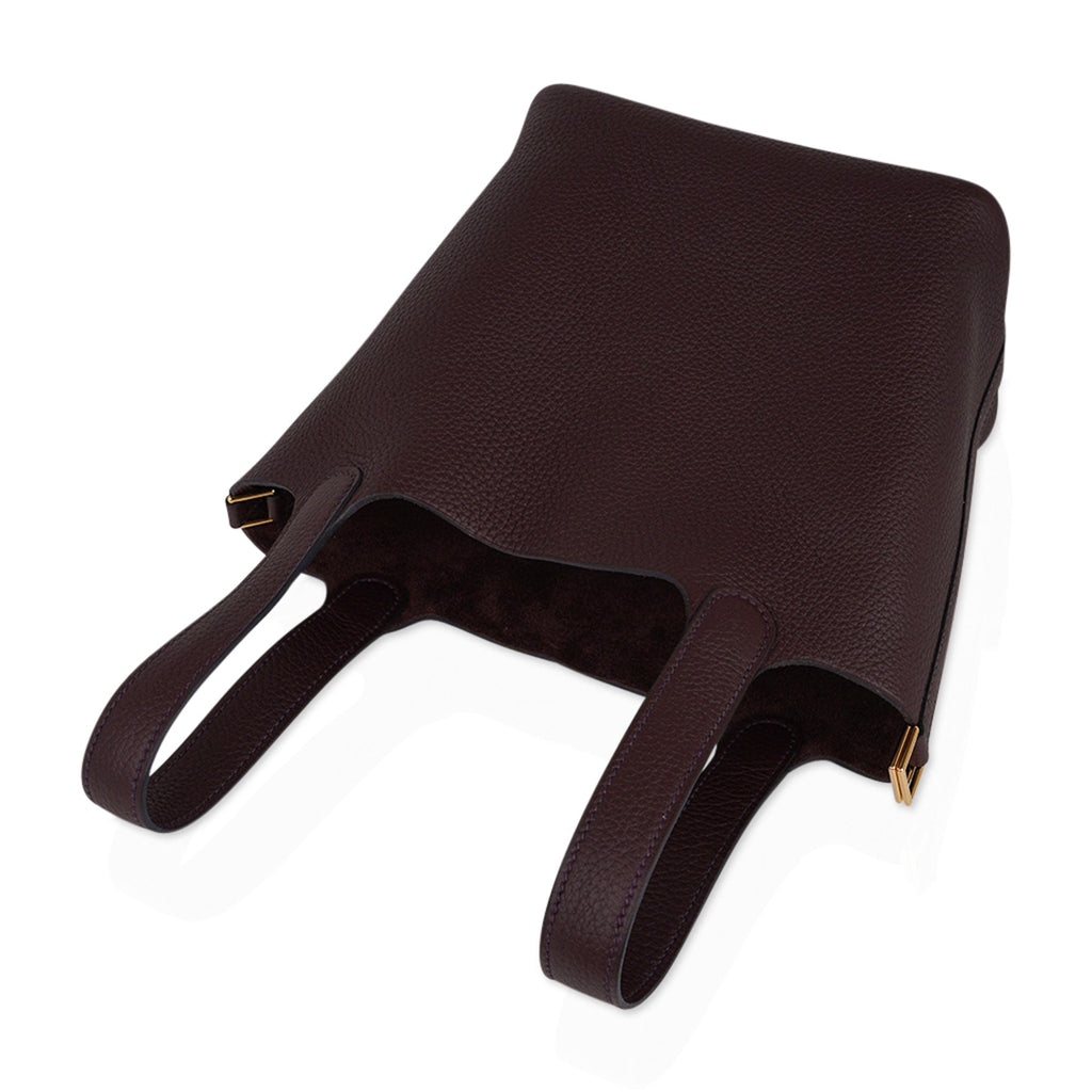 Picotin Lock 18 Bag Rouge Sellier Gold Hardware Clemence Leather