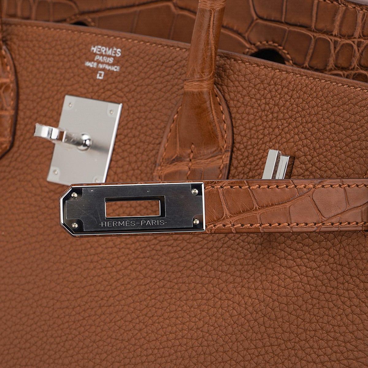 Birkin Touch 30 Bag Gold Matte Alligator / Togo Limited Edition