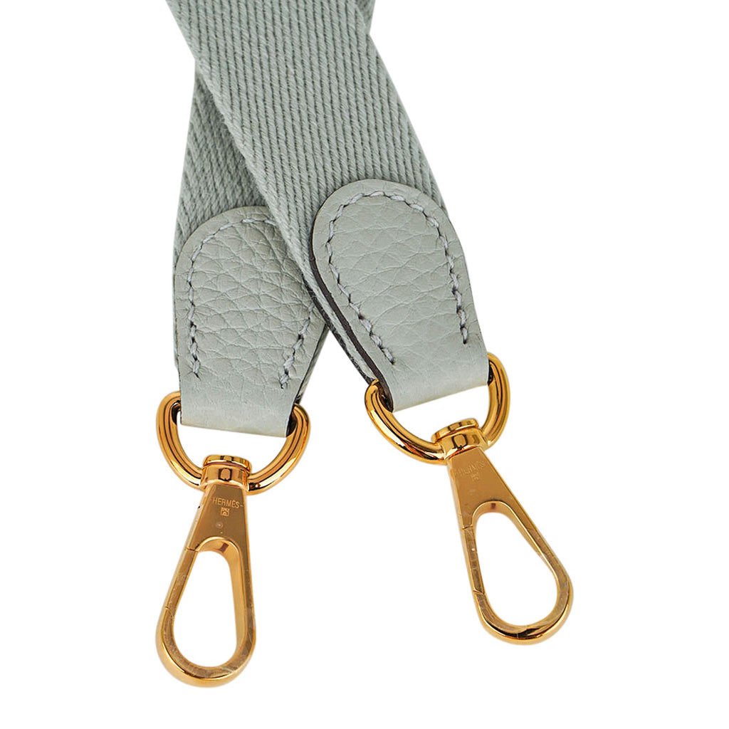 Mini Evelyne TPM Bag Gris Neve Clemence Leather with Gold Hardware