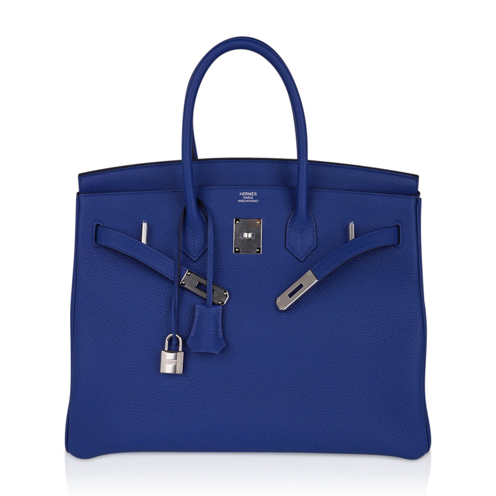 Birkin 35 Bag Blue de France Togo Leather with Palladium Hardware
