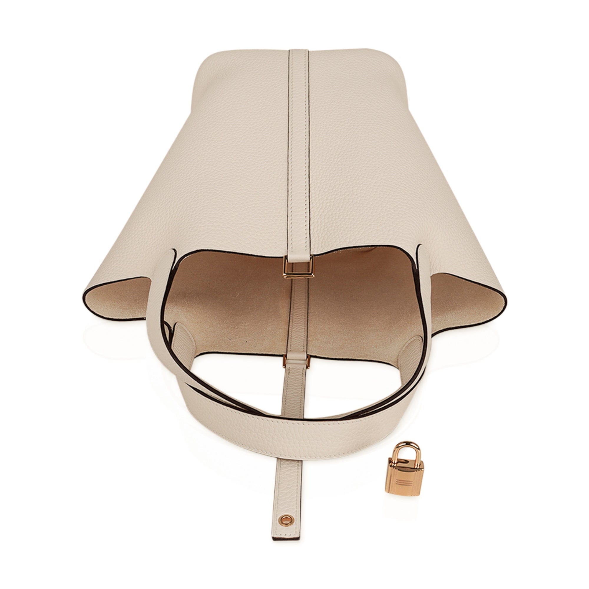 Picotin Lock 22 Bag MM Nata Clemence Gold Hardware
