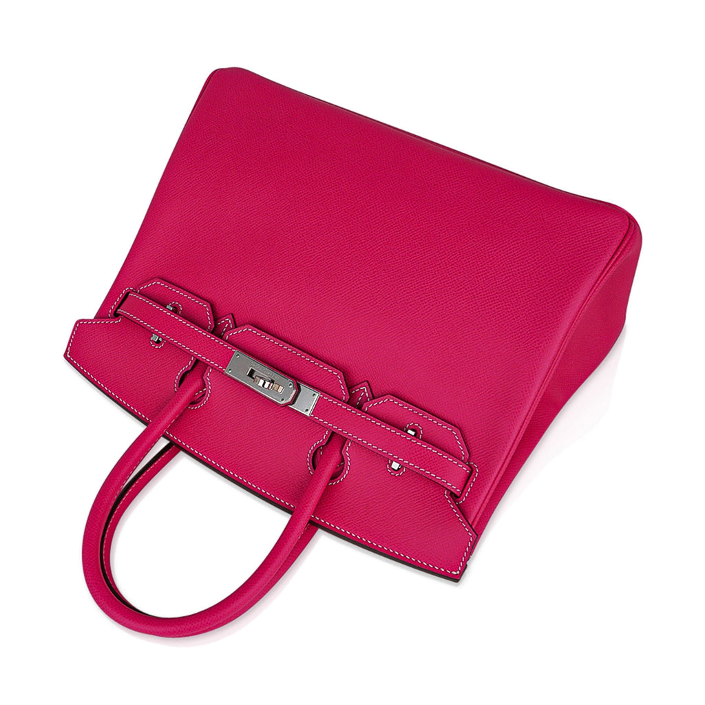 Birkin 30 Bag Rose Tyrien Candy Epsom Limited Edition Palladium