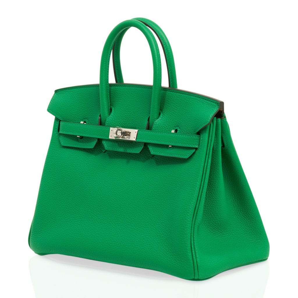 Verso Birkin 25 Bag Bamboo & Caramel Togo Leather with Palladium Hardware