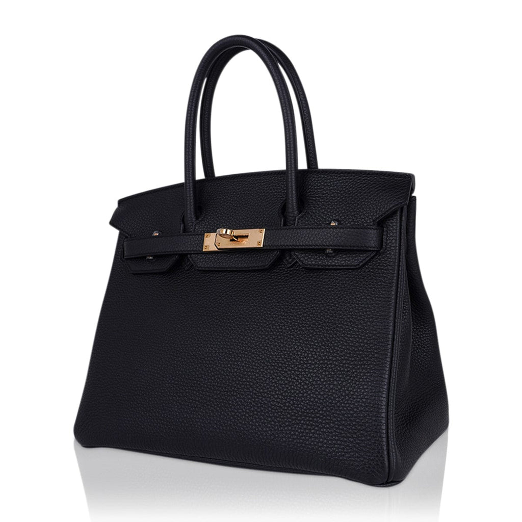 Birkin 30 Bag Black Togo Leather with Rose Gold Hardware