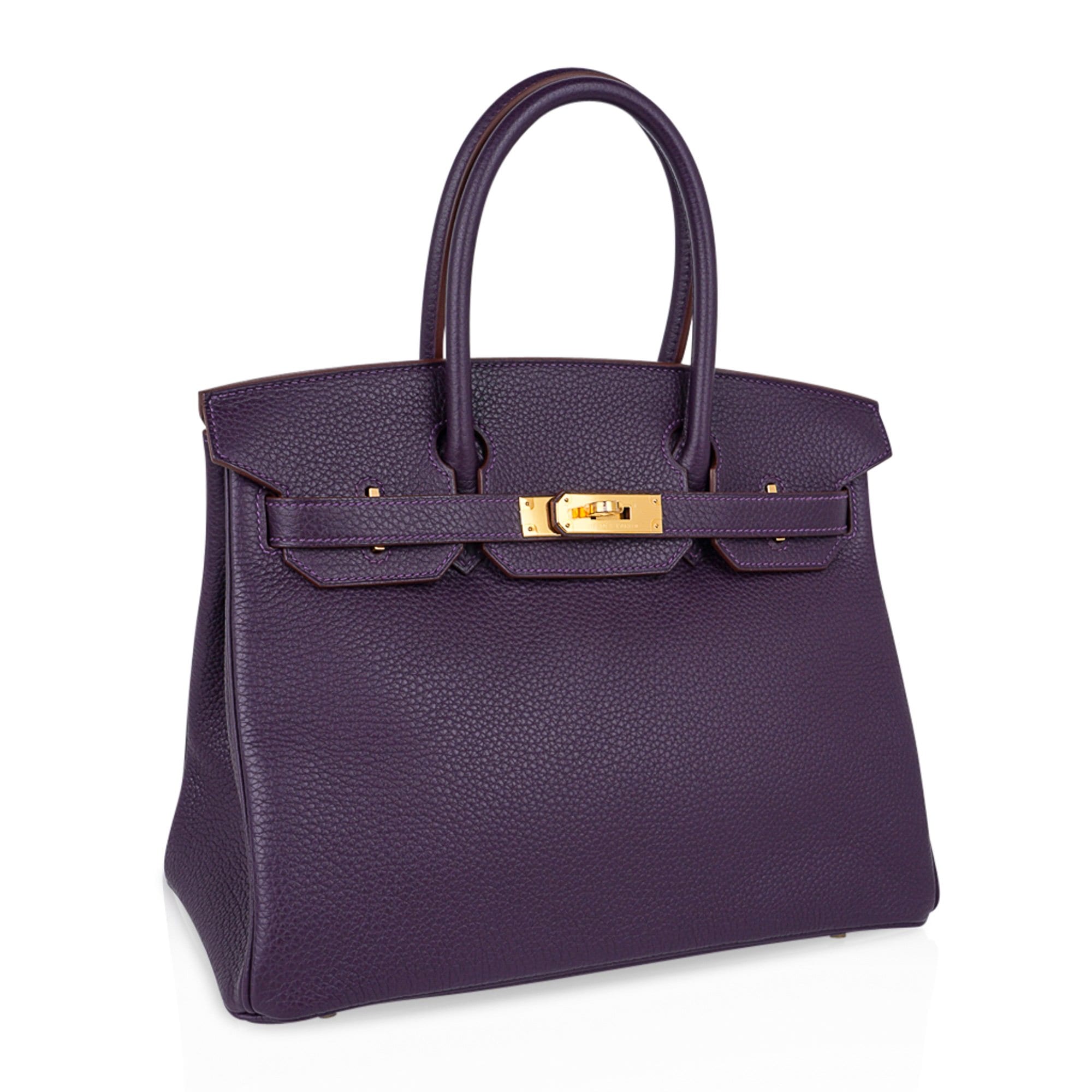 Birkin 30 Bag Raisin Rich Original Colour Gold Hardware Togo Leather