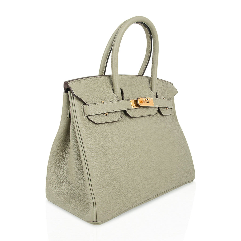Birkin 30 Bag Sage (Sauge) Clemence Leather Gold Hardware