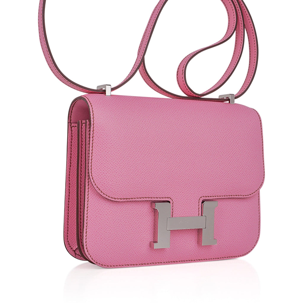 Constance 18 Mini Bag 5P Pink Epsom Palladium Hardware