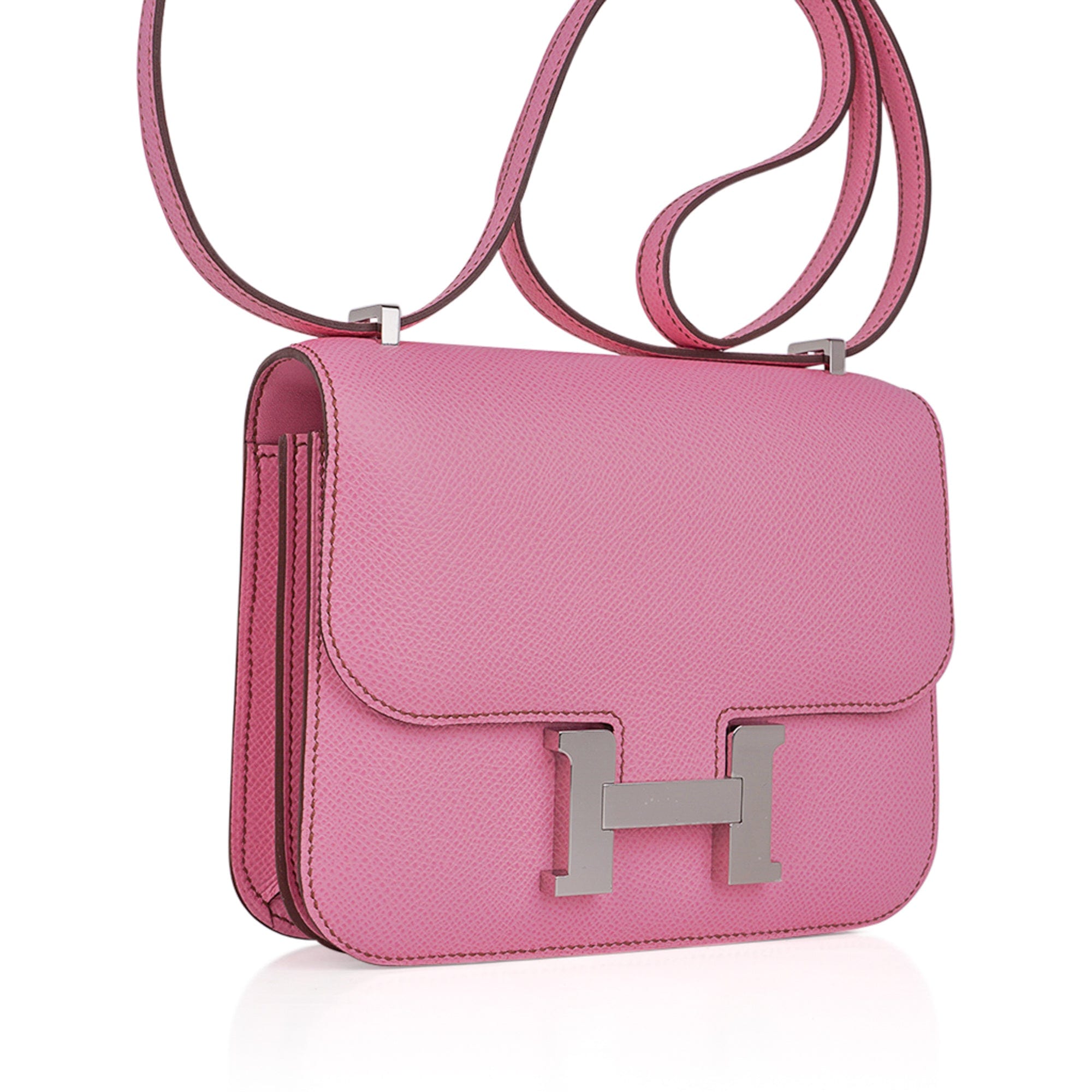 Constance 18 Mini Bag 5P Pink Epsom Palladium Hardware