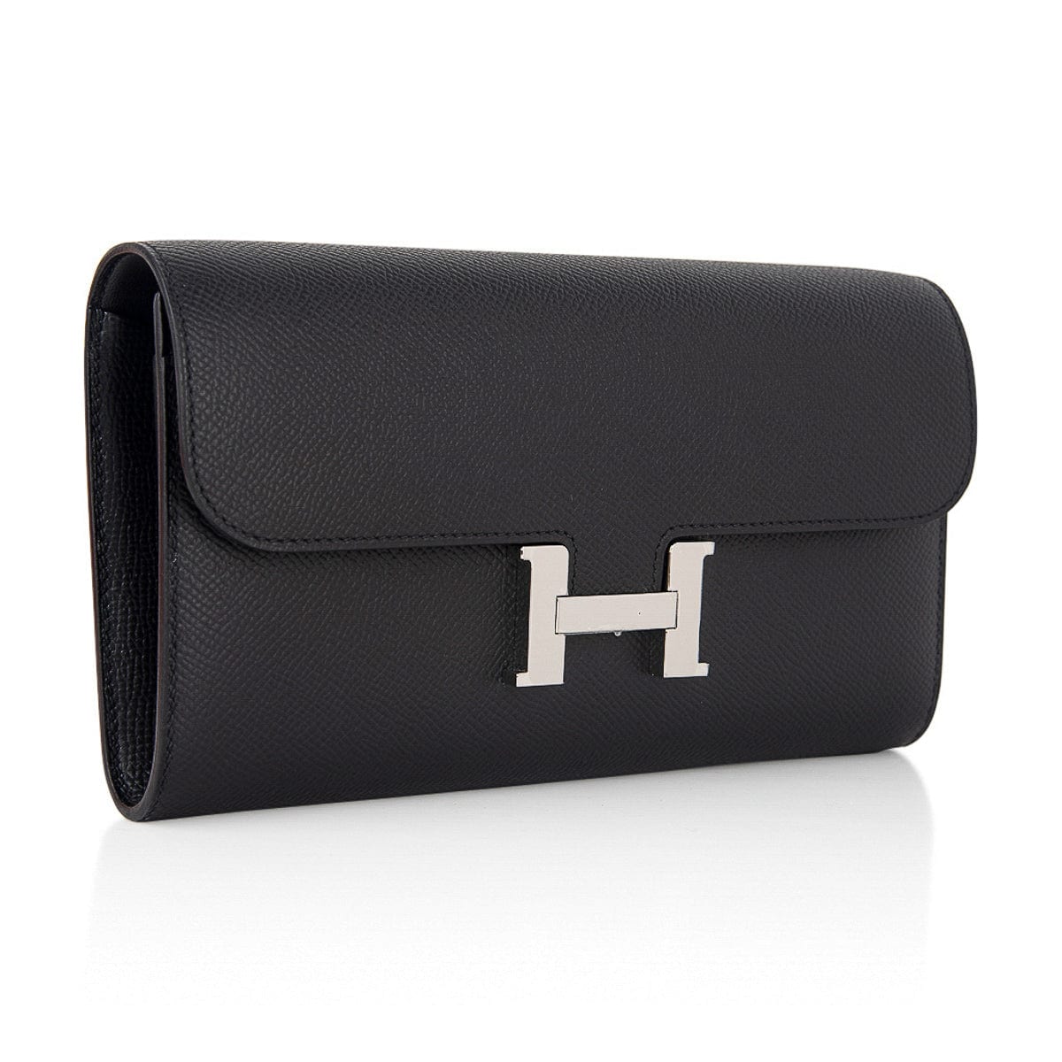 Constance Long To Go Wallet Black Epsom with Palladium Hardware