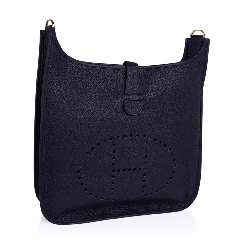 Bag Evelyne GM Blue Nuit Clemence Gold Hardware New w/ Box