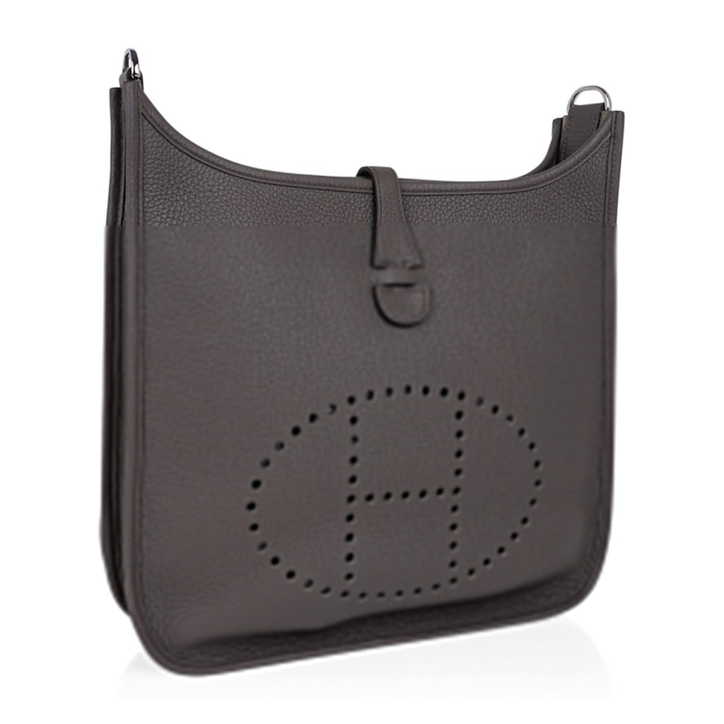 Evelyne PM Bag Gray Etain Clemence Leather Palladium