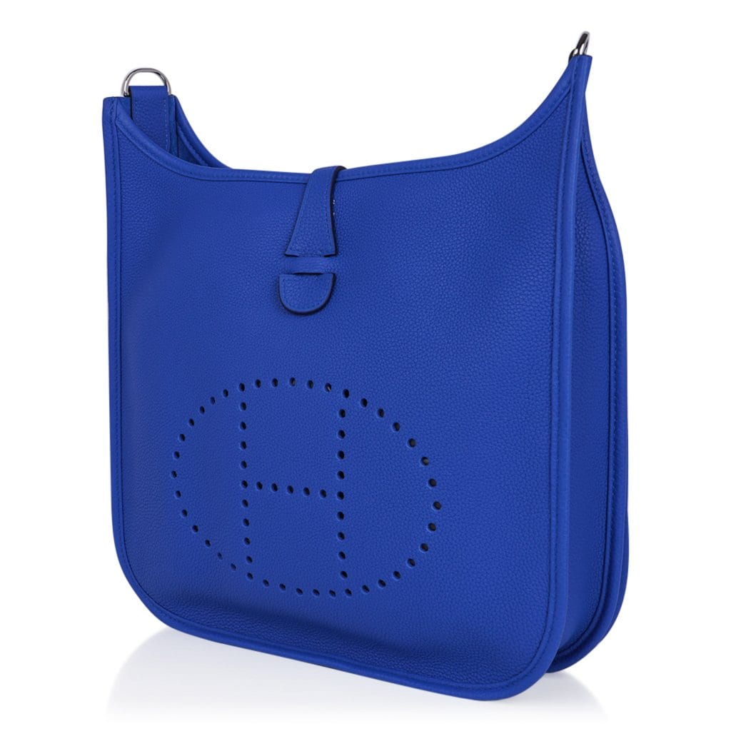 Evelyne PM Bag Blue Zellige Clemence Palladium Hardware New w/Box