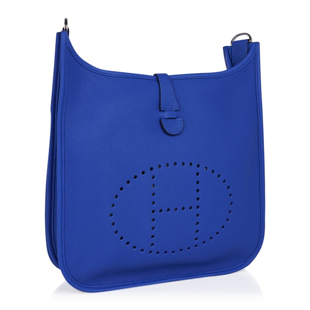 Evelyne PM Bag Blue Zellige Clemence Palladium Hardware New w/Box
