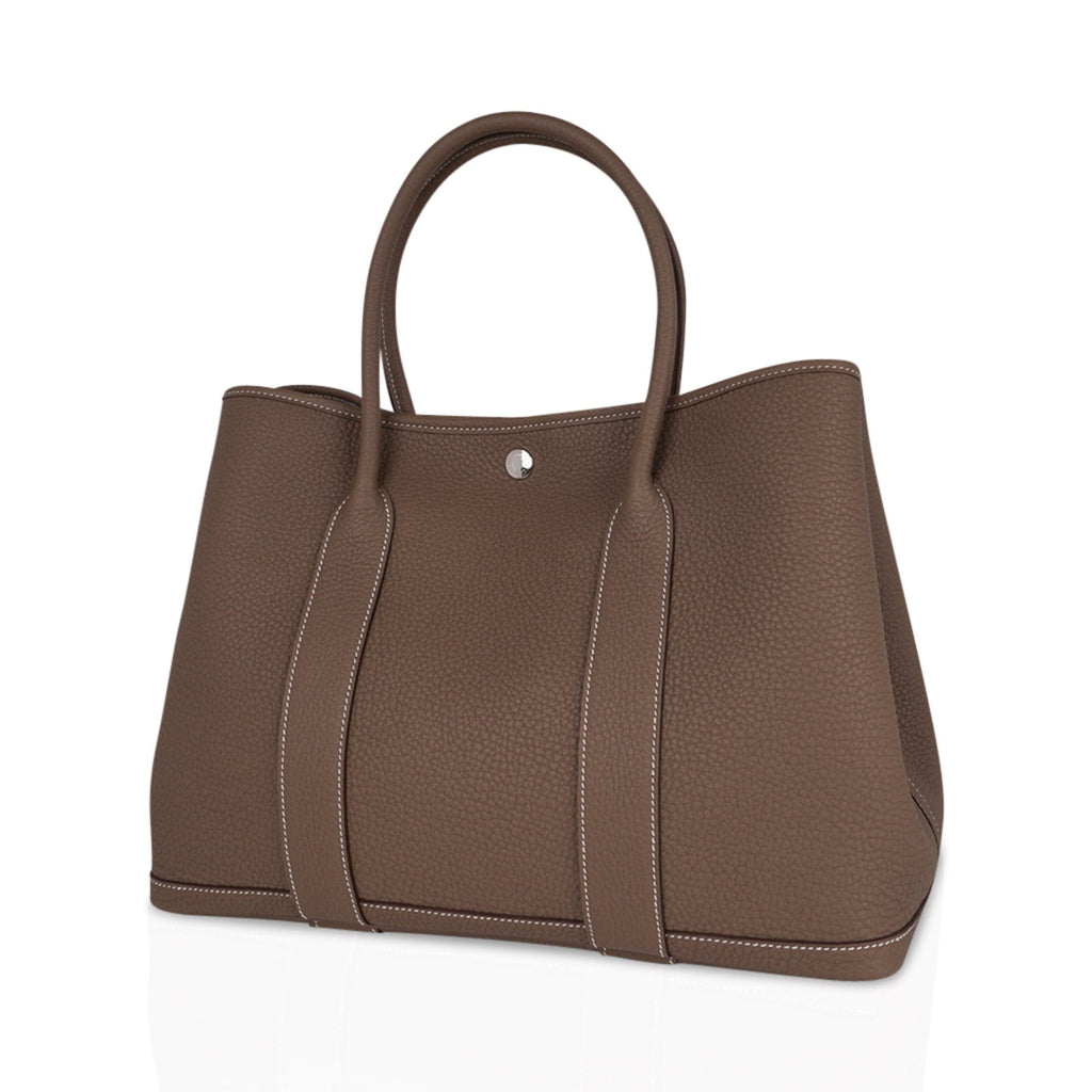 Garden Party 36 Bag Etoupe & Clemence Leather Palladium