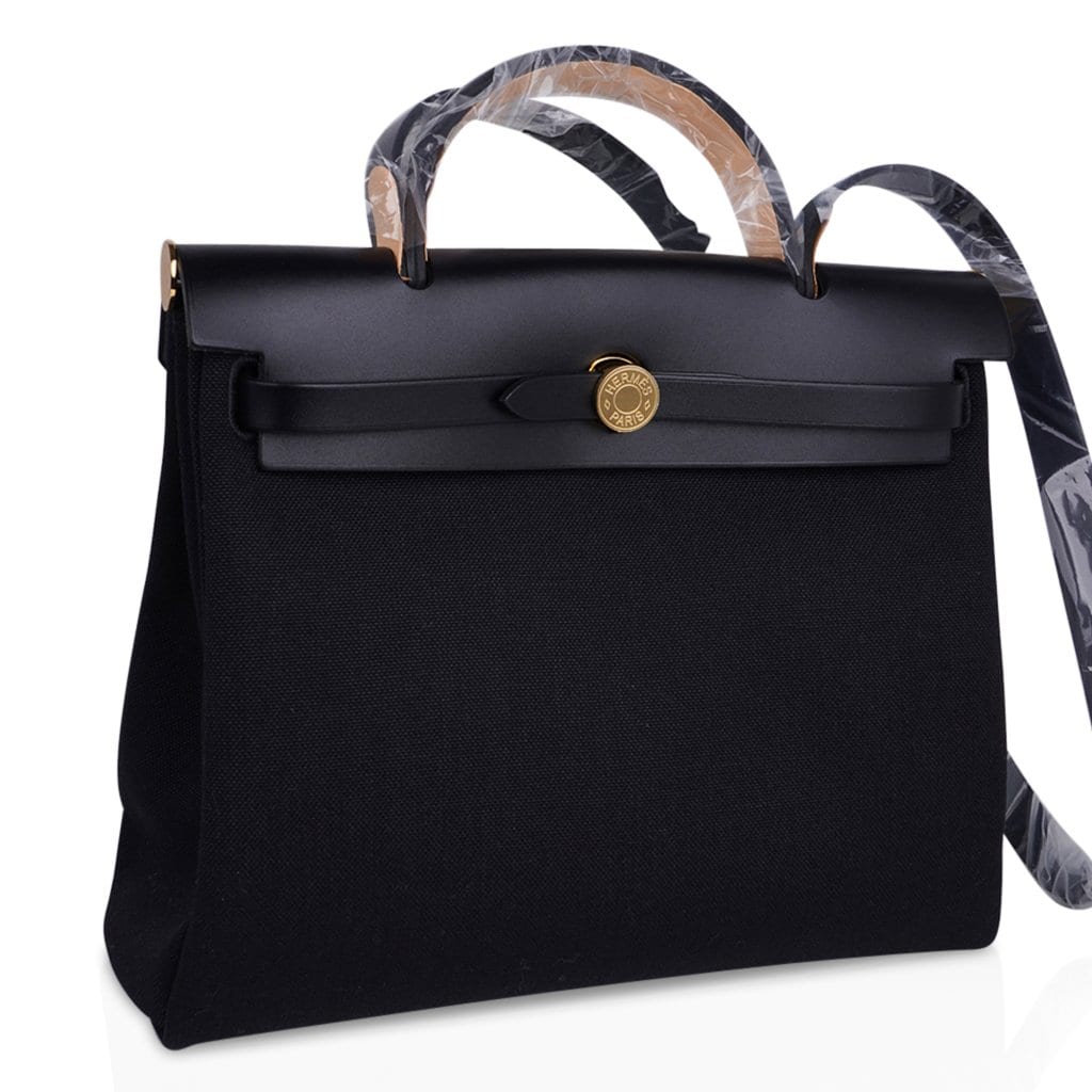 Herbag Zip Black on Black 31 Officier Canvas / Vache Hunter Leather