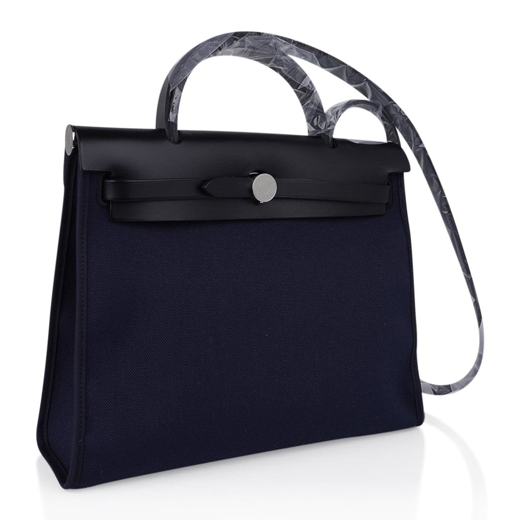 Herbag Zip Navy on Black 31 Militaire Canvas Vache Hunter Leather