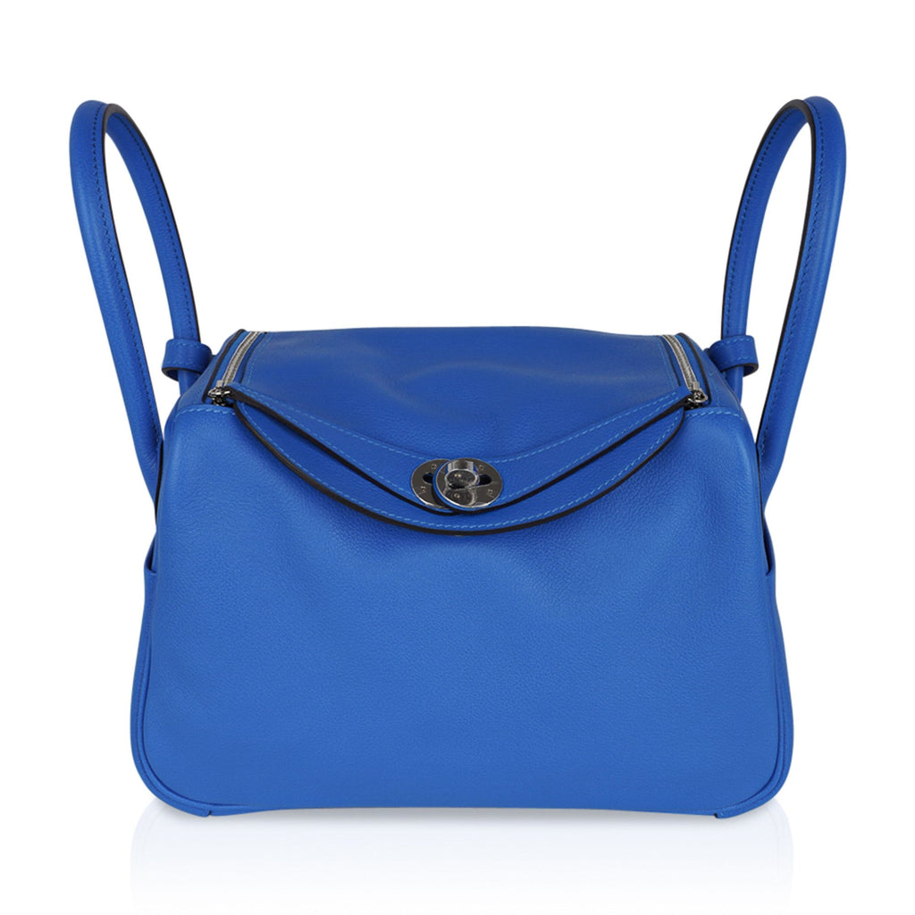 Lindy 26 Bag Blue Hydra Evercolor Leather with Palladium Hardware