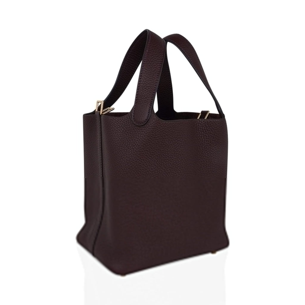 Picotin Lock 18 Bag Rouge Sellier Gold Hardware Clemence Leather