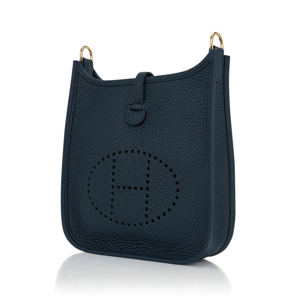 Mini Evelyne III TPM Crossbody Bag Vert Rousseau Clemence with Gold